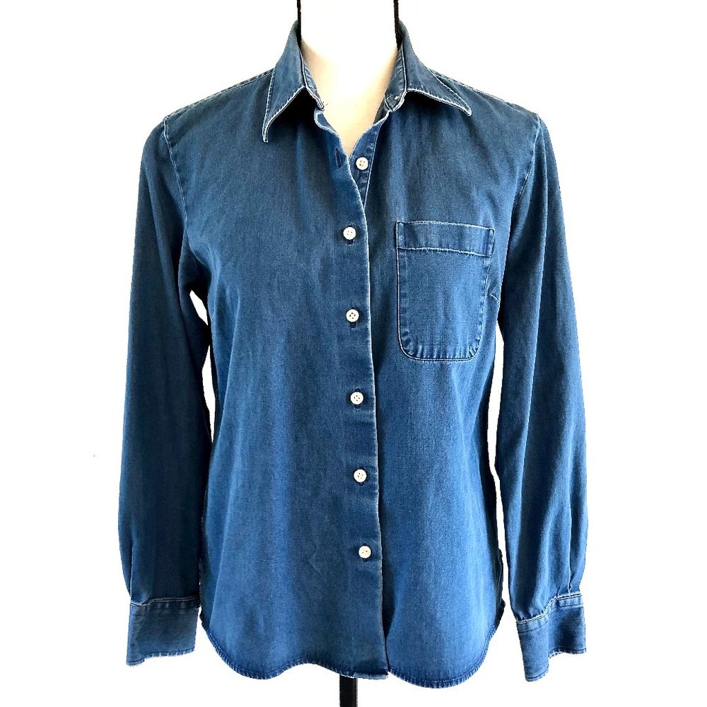 Lands' End chambray denim shirt